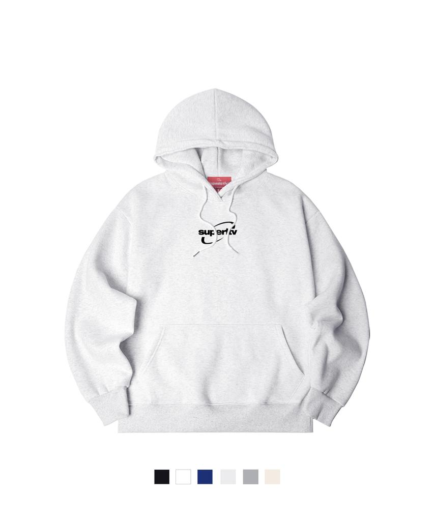Small Spin Logo Oversized Fleece Hoodie (Goh4-5Sp173)