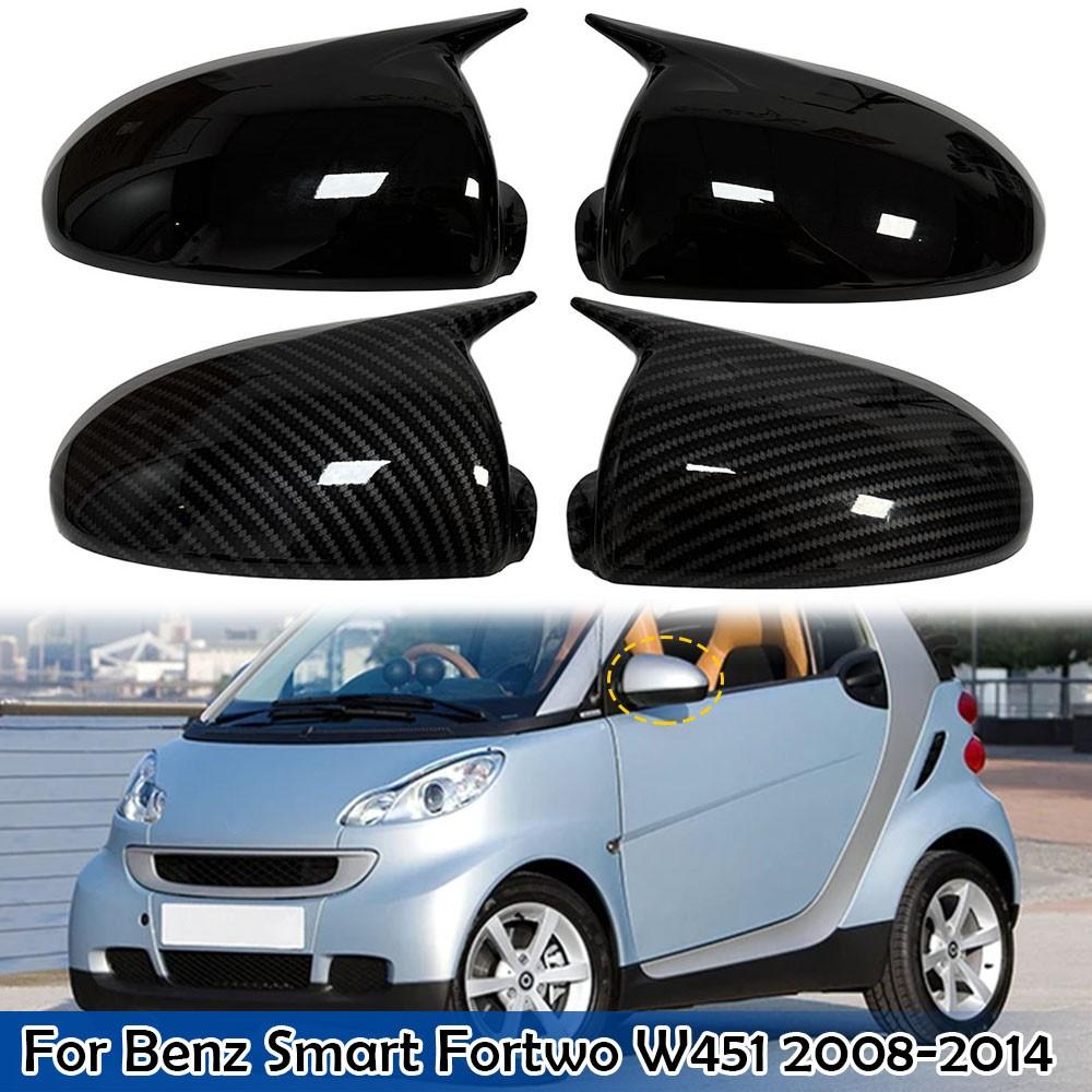 For Mercedes Benz Smart Fortwo W451 2008-2014 2x Car Sticker Rearview Side Mirror Cover Wing Cap Exterior Case Trim Decoration