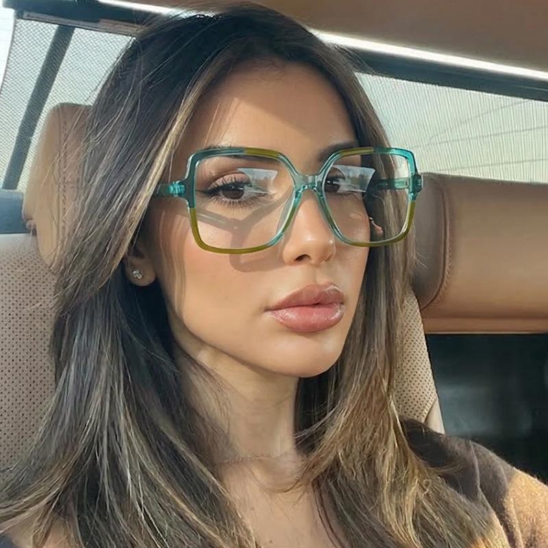 2026 new anti blue light glasses for women ins summer fashion dopamine colored large frame reading glasses