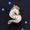 Adorable Cartoon White Dragon Enamel Pin Creative Anime Badge Unique Metal Accessory