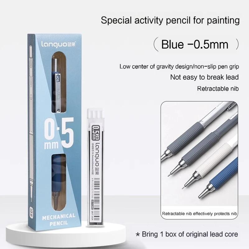 Automatic Mechanical Pencils 0.7/0.5/0.3mm Press-Free 2B/HB Lead Art Sketch Drawing Supplies Automatic Pencil Writing Stationery