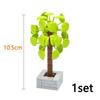 MOC Plants Accessories Bricks 3471 2435 6064 3778 City House Trees Pine Prickly Bush Green Grass Military Building Toys