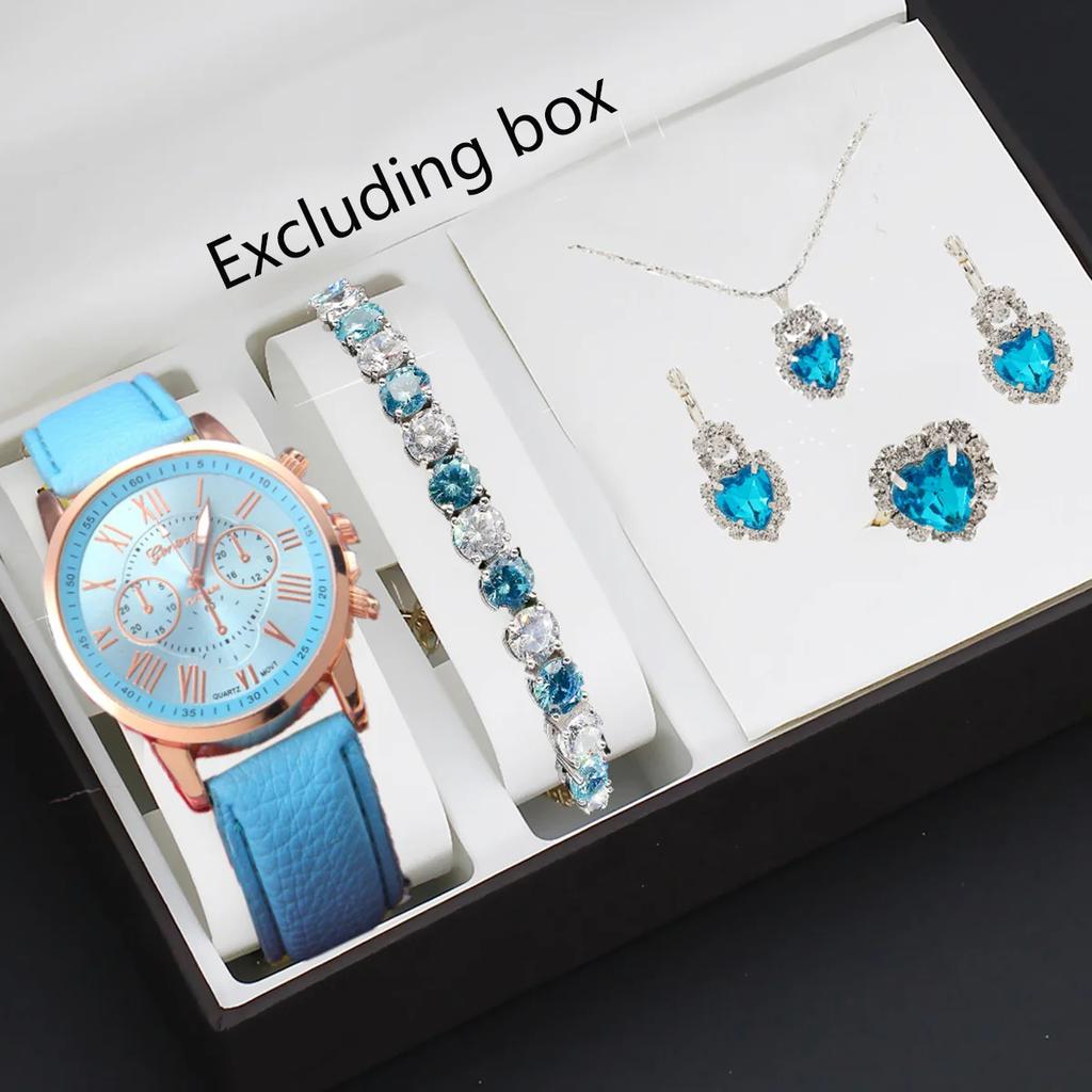 Modische Damenuhr mit einfachem römischen Zifferblatt Quarzuhr Damen Lederarmbanduhr (kein Kasten)