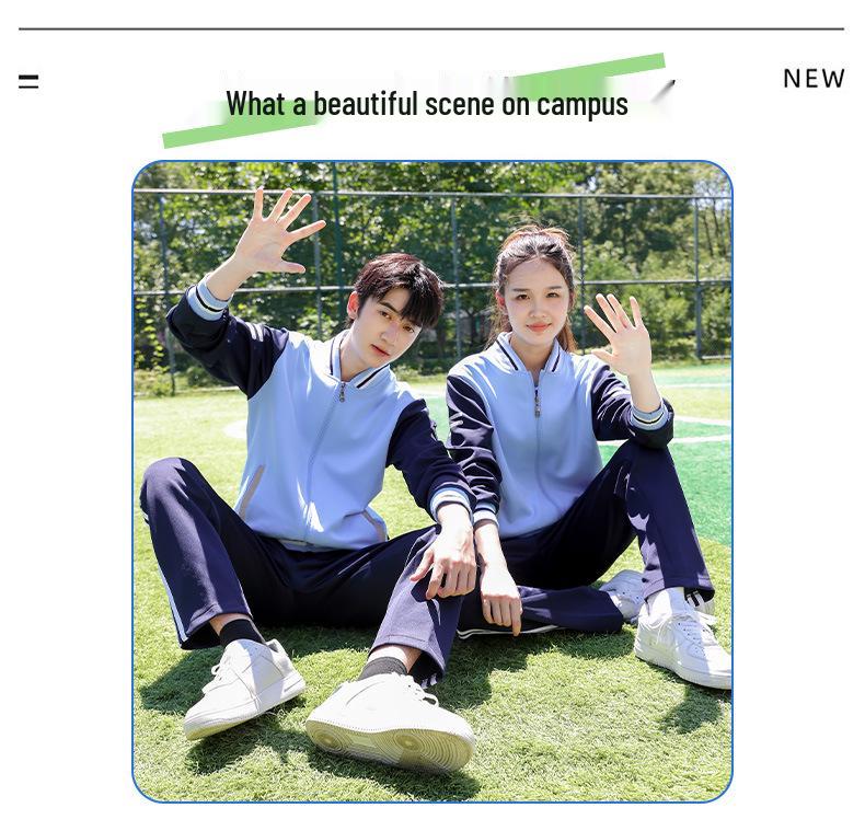 Autumn School Sportswear Set for Students: Long Sleeve Uniform for Primary, Junior High, and High School