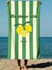 Stile Boho Estivo Limoni Dolce Vita Testo Costiera Amalfitana Italia Stile Artistico Telo da Spiaggia Piscina Microfibra Asciugatura Rapida Senza Sabbia