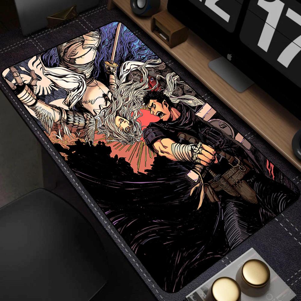 Mouse Mat Berserk Guts Gamer Gaming Mouse Pad Guts Sword In Berserk Computer Accessories Big Keyboard Laptop Padmouse Speed Desk