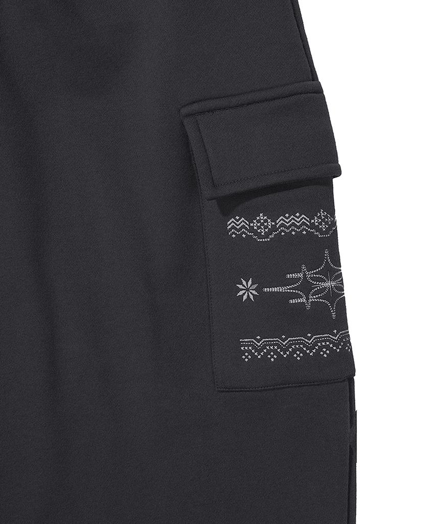 GAKKAI UNIONS Nostar One-Pleat Balloon Sweat Cargo Pants Magnet Gray