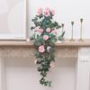 Artificial Flower Rattan Fake Plant Vine Valentine's Decora Wall Hanging Rose Home RoomDecora Accessories Wedding Archway Wreath
