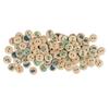 100pcs Mixed Printing Wooden Buttons 2 Holes Round Decorative Wooden Buttons for Sewing Craft