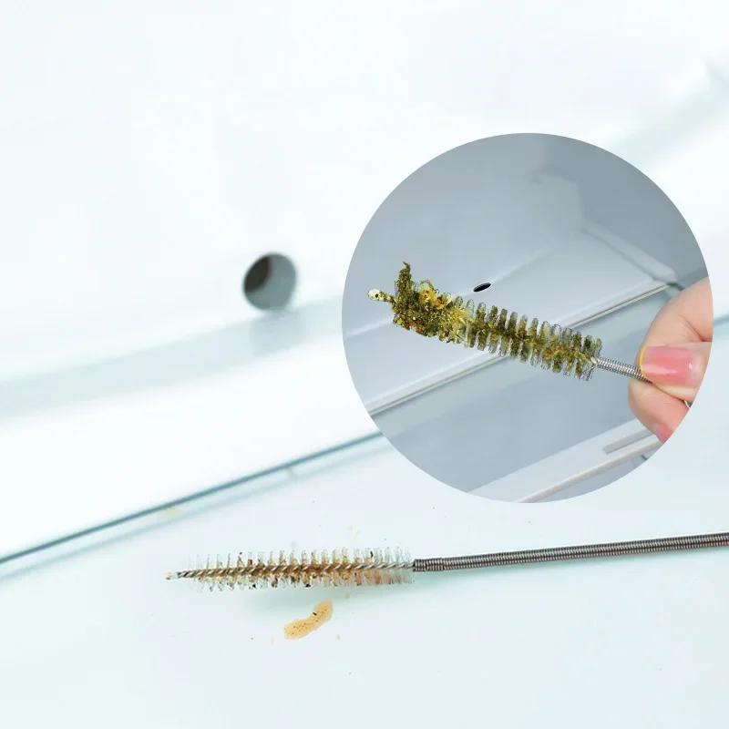 Refrigerator Drain Clean Brush Wash Brush Suction Syringe Hose Fridge Cleaner Stick Dredge 1.5M Drain Hole Kit Cleaning Tools