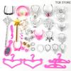 20PCS Universal Earrings Bracelets Crown For 1/6 Doll Accessories Fashion Set Girl's Doll Jewelry DIY Decoration Toy