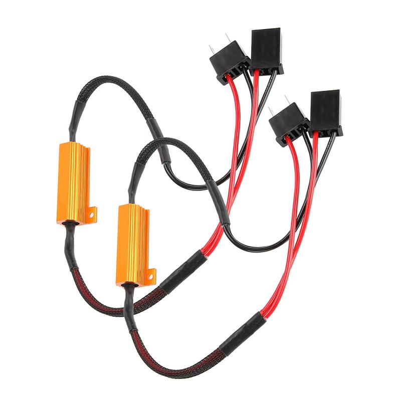 Headlight Decoder Load Resistor Decoder Car LED Decoders for H7 Headlight Anti Hyper Flash No Error Load Resistor Wiring