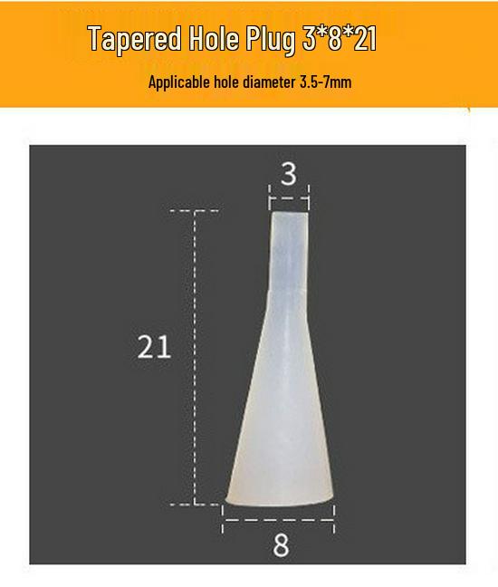 Tappo Conico in Gomma Siliconica ad Alta Temperatura per Applicazioni di Sigillatura, Galvanica, Sabbiatura e Impermeabilizzazione.