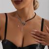 Luxury Heart Pendant Choker Irregular Jewelry Gift Trendy Starfish Tassel Necklace  for Women