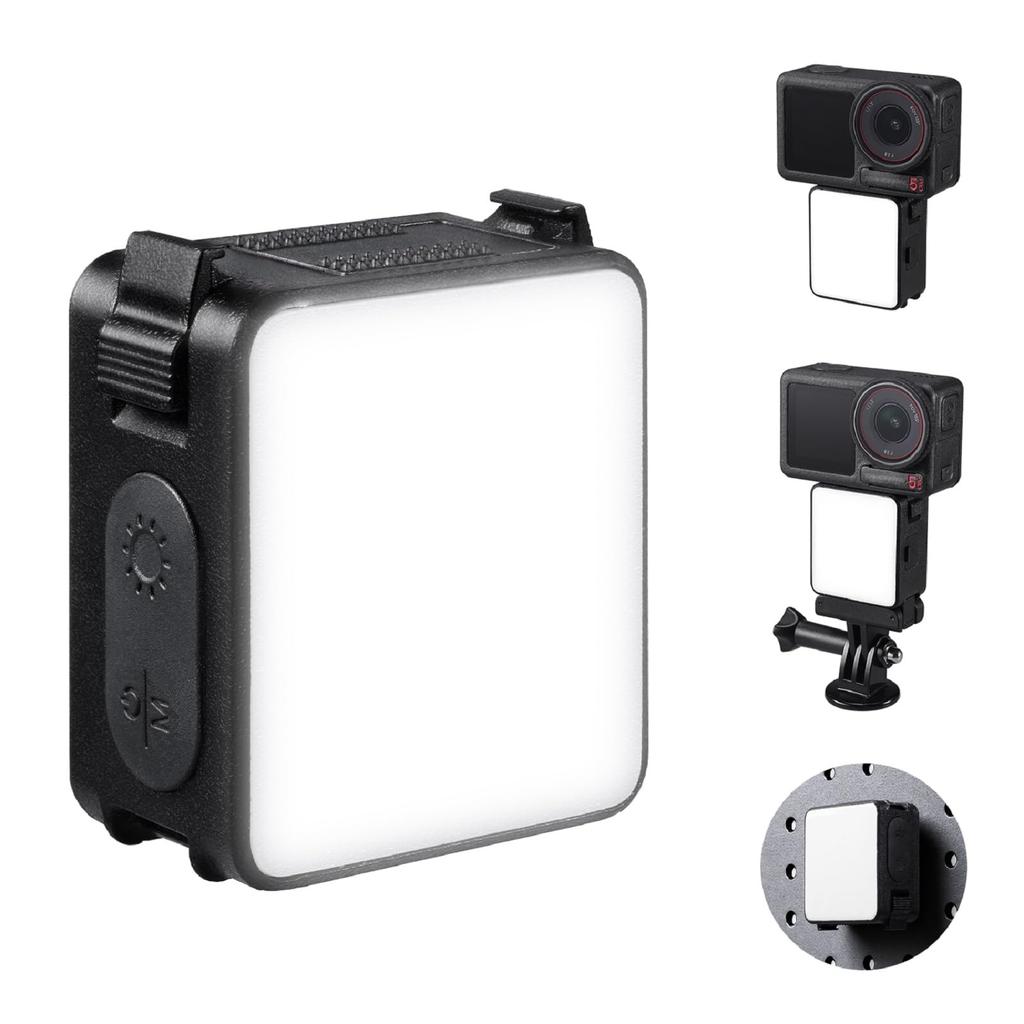 CONCEPT LED Light for Osmo Action 5 PRO 4 3 Supplementary Video Magnetic Attachment K&F Quick-Release - Light, Light, Small, Lightweight,
