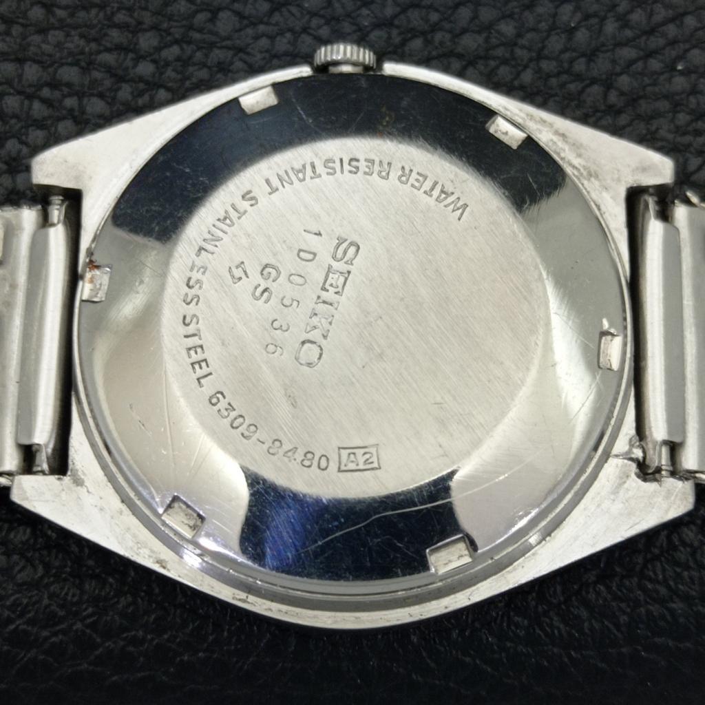 Seiko 5 AUTOMATIC 6319A JAPAN MENS VINTAGE BLACK COLOR DIAL WATCH A701534-5 R206b-a701534