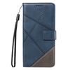 For iPhone 14 Case Wallet Geometric PU Leather Phone Cover Calf Texture
