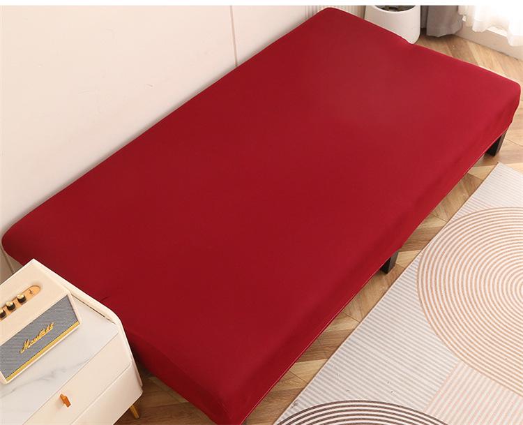 Solid Color Foldable Armless Sofa Bed Cover