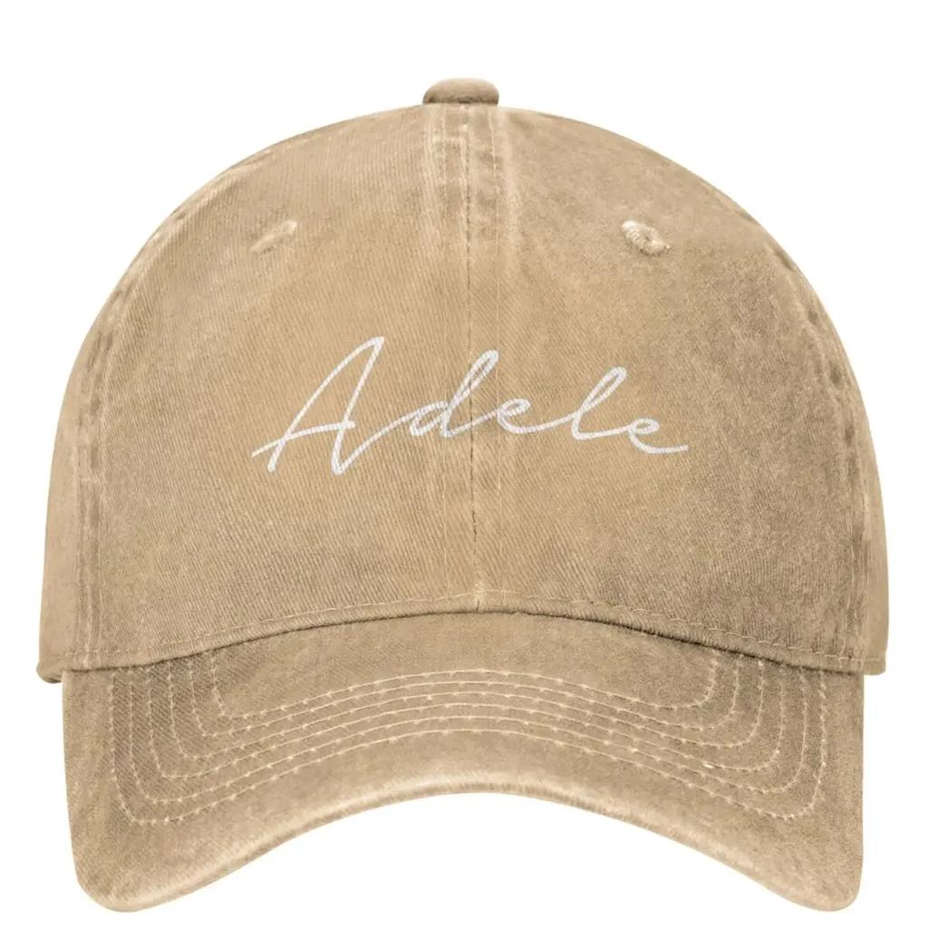 Adele Baseballkappen Outfit Lässig Distressed Denim Gewaschene Snapback Dad Hat für Männer Frauen Alle Jahreszeiten Reisekappen Hut