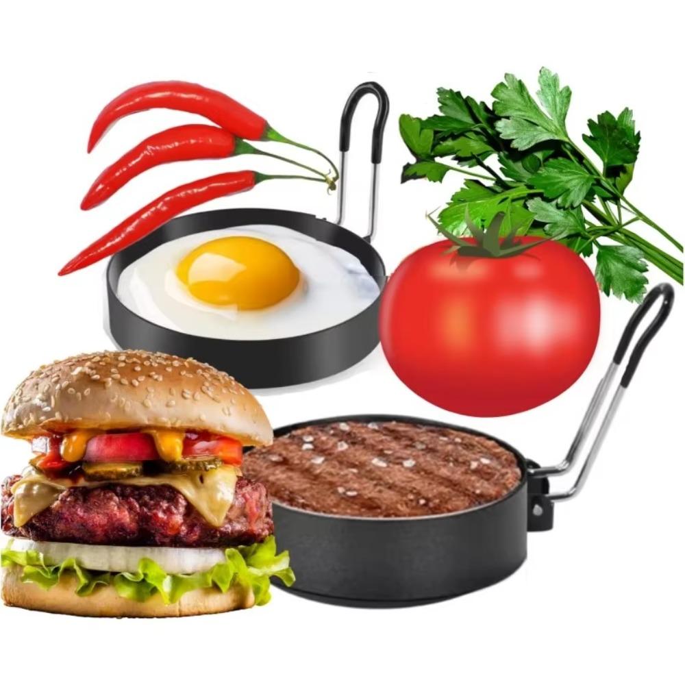 6pcs Nonstick Omelette Mold Stainless Steel Pancake Mold Household Egg Mold  Breakfast