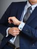 Tie Pin Cufflink Set Made In Japan Brass Tie Pin Cufflink [Tabarat] Men's (Silver)