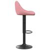 Bar Stool Set of 2 Pink Velvet