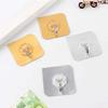 10Pcs Door Hook Adhesive Wall Hooks Transparent Anti-skid Traceless Heavy Duty Stick On Hook Bathroom Kitchen Wall Stickers