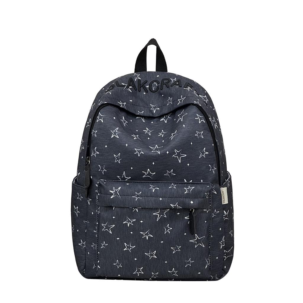 Schoolbag Korean College Wind Star Backpack Large Capacity High Value Junior High School Student School Bag Casual Lightweight Backpack
