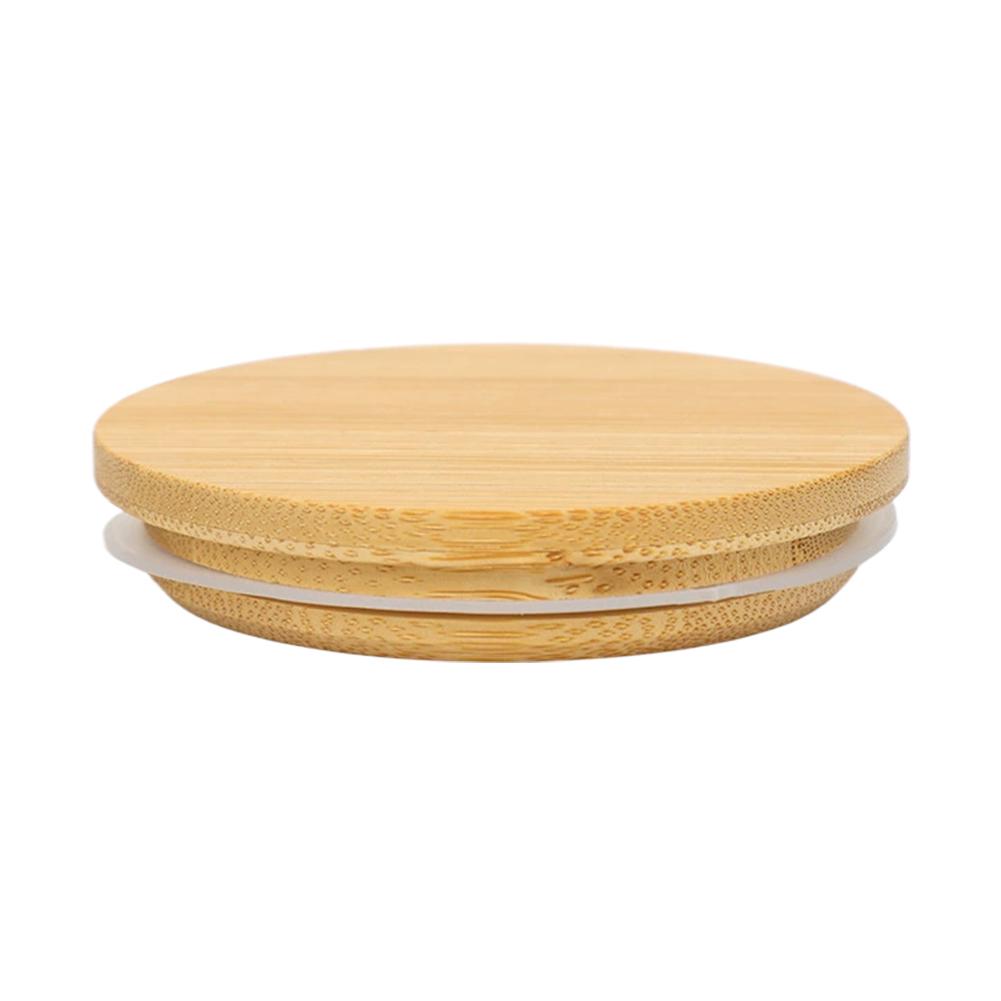 52/62/72/80/90/100mm Round Wood Mason Jar Lid Bottle Canning Storage Silicone Sealing Cap Wood Wide Mouth Cover Reusable Jar Lid