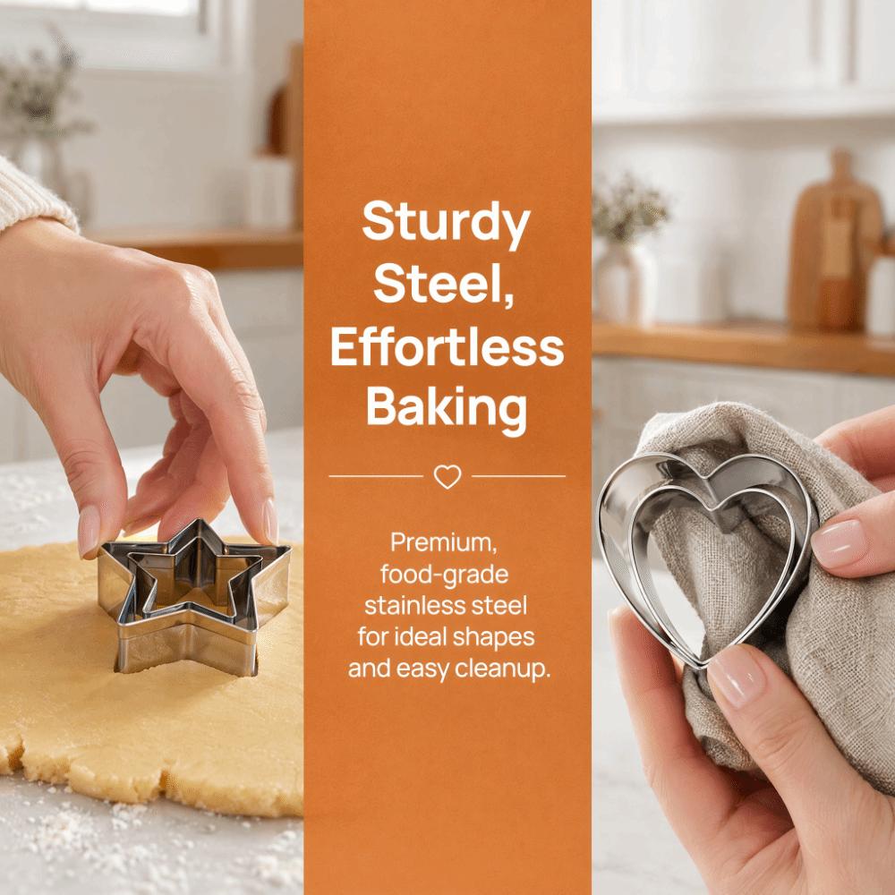 30pcs Various Shapes Metal Cookie Cutters Stainless Steel Mini Cookie Cutters For Polymer Clay