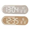 Minimalist LED Digital Wall Clock with Temperature and Date Display Silent Bedroom Desk Clock for Home Decor