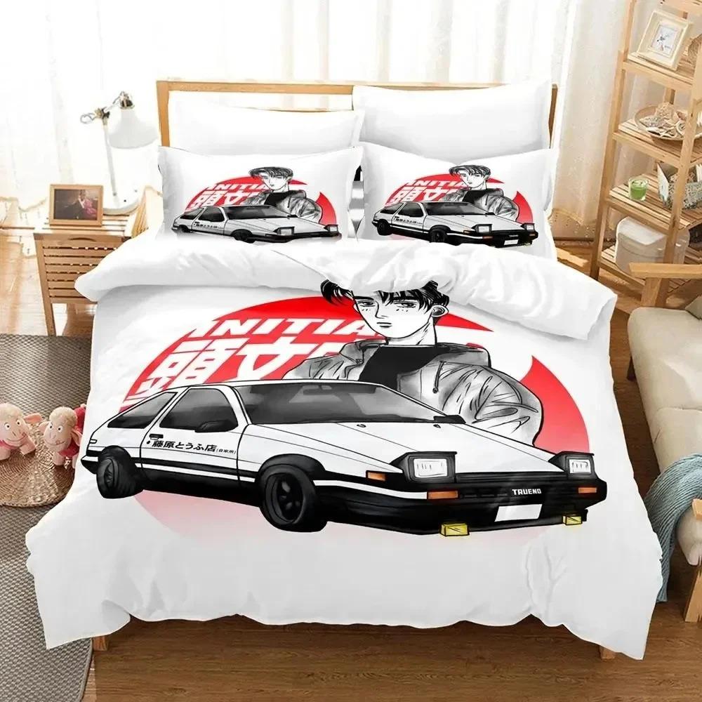 3D Print Initial D Ae86 Bedding Collection Duvet Cover Bed Collection Quilt Cover Pillowcase Comforter King Queen Size Boys Adult Bedding Collection