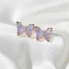 Korean Fashion sweet colored Transparent Butterfly Shaped Crystal Women's Earrings Simple and Elegant Earrings Jewelry Gift