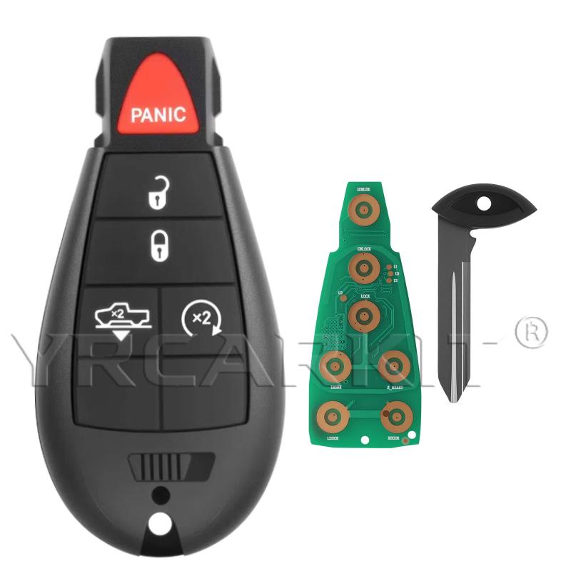 GQ4-53T Fobik Remote Car Key 433MHz ID46-PCF7961A Chip for Dodge RAM 1500 2500 3500 4500 2013-2018 Chrysler Jeep No logo