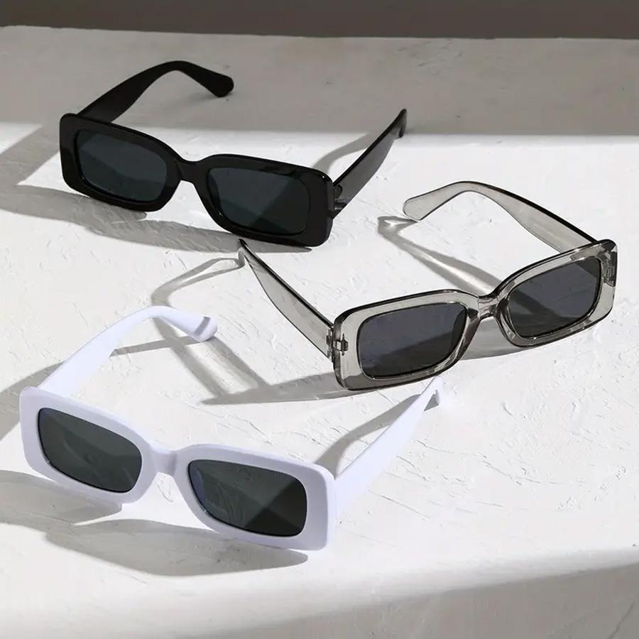 3PCS Square fashion Women Sunglasses Y2K Hip Hop Vacation Beach Party Decoration Glasses Men