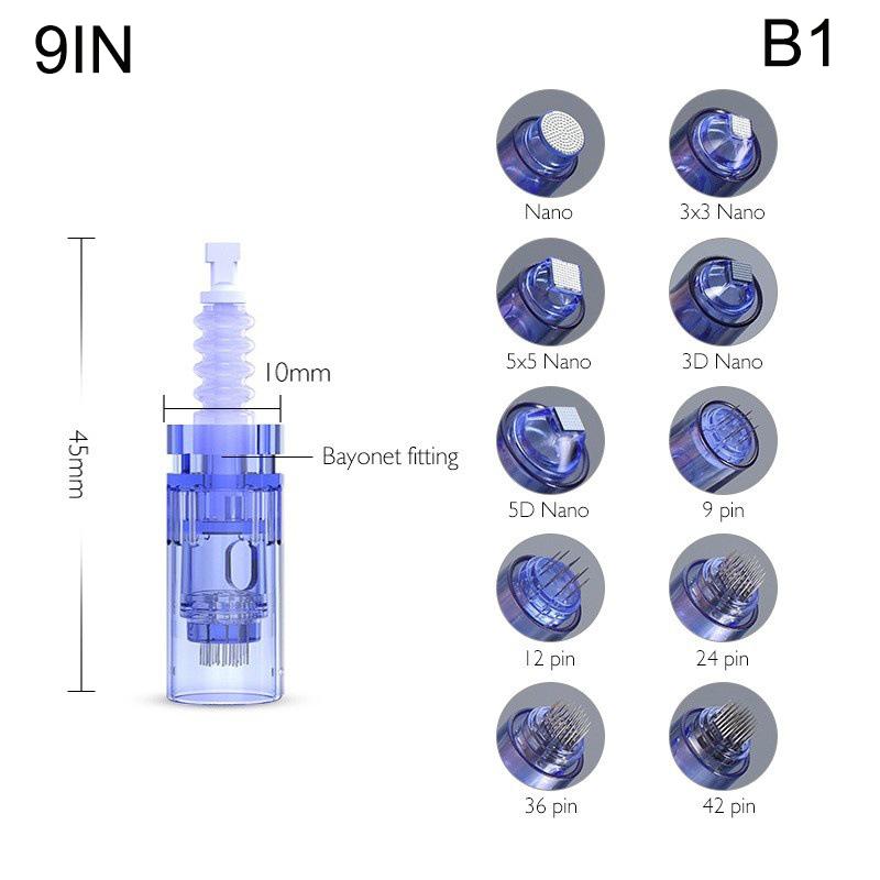 Nano 9 12 24 36 42 Pin Dr Pen N2 M5 M7 E30 Derma Pen Needle Cartridges Microneedling Machine Bayonet Replace Stamp