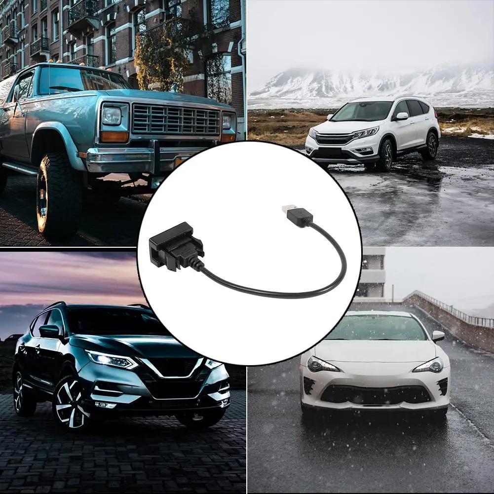 Car Dash Flush Mount for Toyota Current Outlet USB Dashboard Flush Mount USB Socket 2.0 Port Panel Extension Cable Adapter