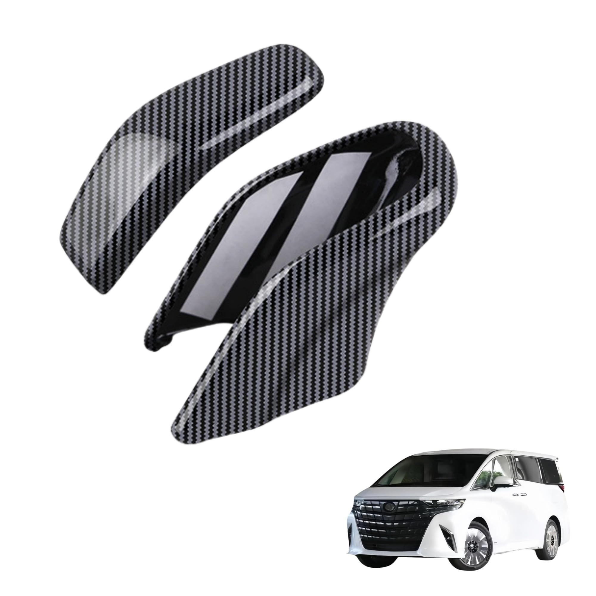 

Kylorune Compatible New Vellfire Alphard 40 Series Accessory Shift Knob Cover Dedicated Goods Interior Handle Decoration Parts (Carbon Style) 100mm