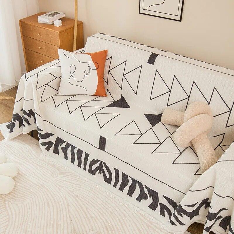 Nordic Tassel Sofa Throw Blankets Large Soft Outdoor Camping Picnic Beach Towel Leisure Relax Four Season Travel Rug