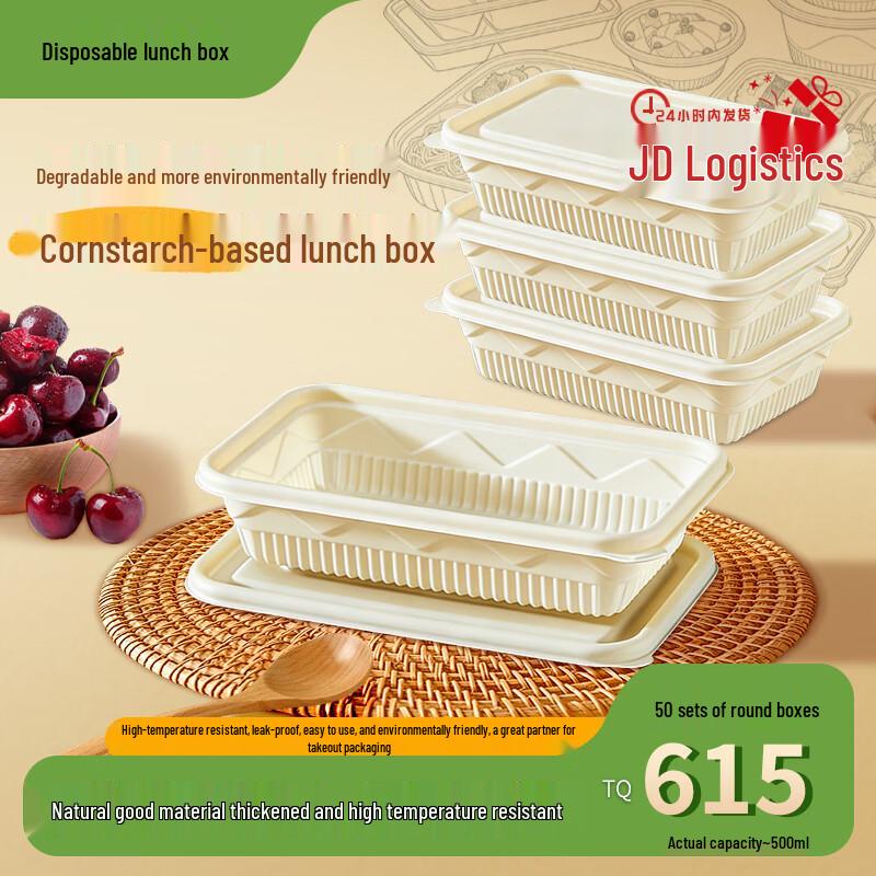 Degradable Rectangular Disposable Food Container