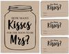 Inkdotpot How Many Kisses for The Soon to Be Mrs Beige Rustic Kraft Mason Jar Bridal Shower Game 1 Sign + 30 Cards