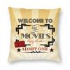 Retro Movie Night Poorn Cushion Cover Camera  Floor Pillowcase Sofa Cool  Home