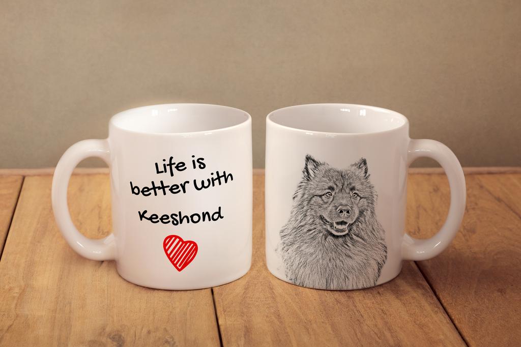 Keeshond, Dutch Barge Dog, Smiling Dutchman, - Cup with a Dog, Cup with a Photo, Personalized Gift from the Art-Dog Brand