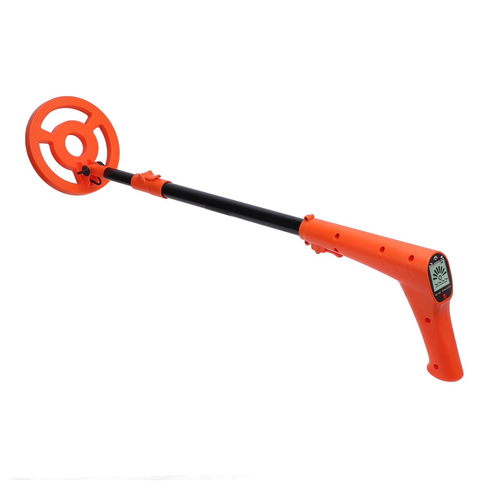 

Ручной металлоискатель 6-дюймовая поисковая катушка ЖК-дисплей Выдвижной тестер металла со звуком и