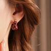 Chinese Style Lucky Gourd Earrings Elegant Design Enamel Earrings  Fashion Accessories