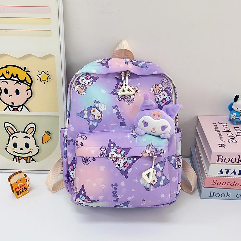 Adorable Cartoon Nylon Children's Backpack With Breathable Lightweight Design For School