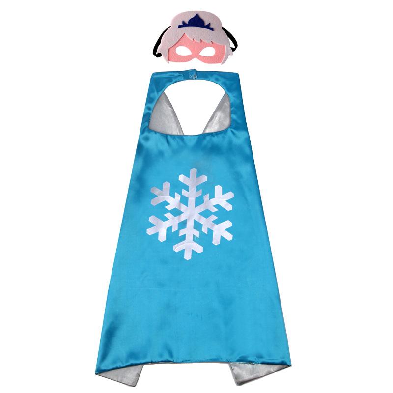 Children's Cartoon Frozen Series Double Layer Halloween Superman Cloak Cape + Mask