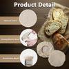 Sourdough Jar Cover, Cloth Lid for Sourdough Starter Container Breathable and Reble Fabric Covers for 3-4 Inch Mason Jars - 6PCS White