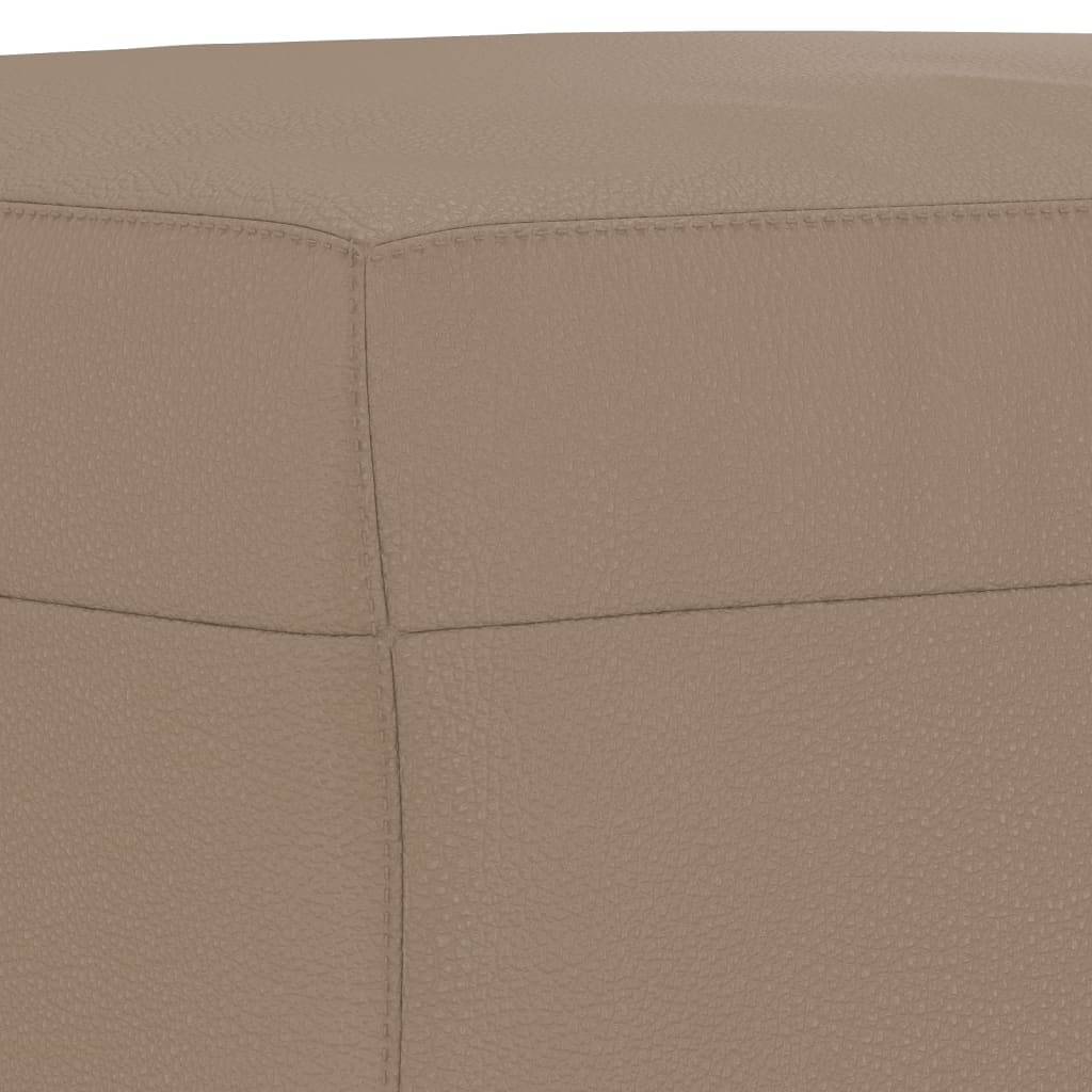 Vidaxl 4-Osobowa Sofa Z Poduszkami, Cappuccino, Sztuczna Skóra