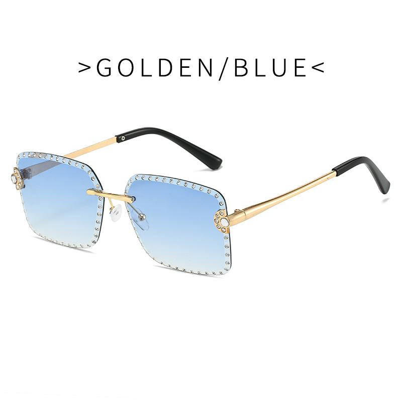 New Rectangle Vintage Sunglasses Women Fashion Square Colorful Classic Casual Frameless Rimless Men Sun Glasses UV400
